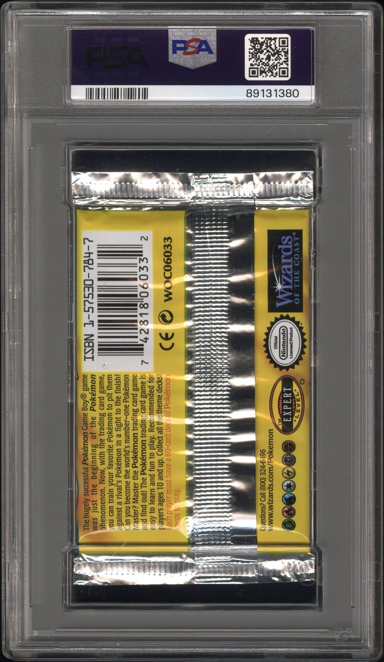 1999 POKEMON TCG BASE SET PACK UNLIMITED-THICK FONT CHARIZARD PSA 10 GEM MINT