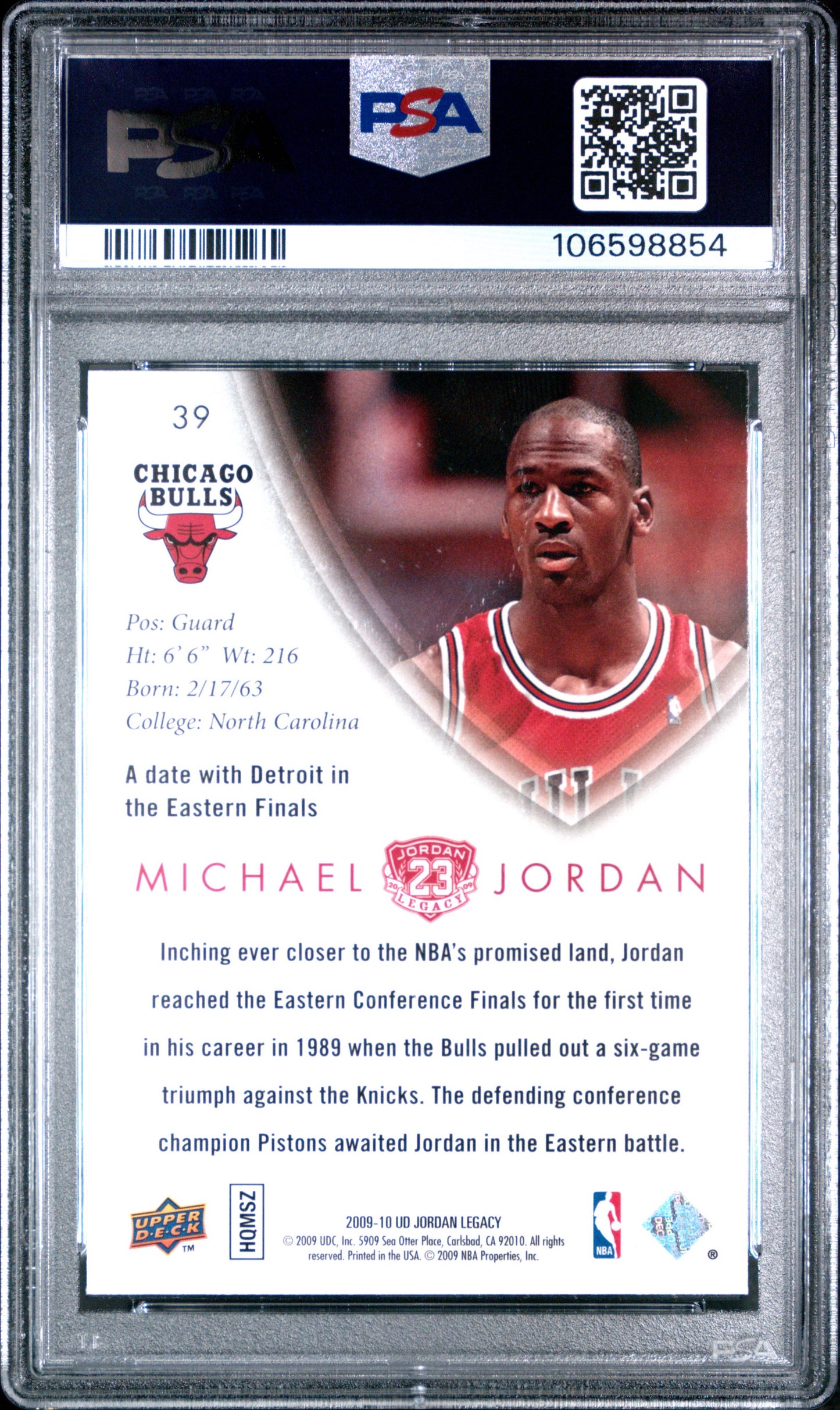 2009 UPPER DECK JORDAN LEGACY GOLD #39 MICHAEL JORDAN GOLD PSA 10 GEM MINT
