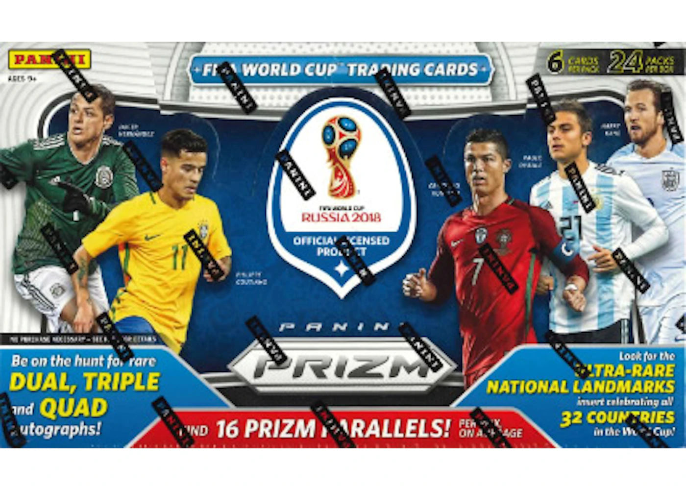 2018 PANINI PRIZM FOOTBALL FIFA WORLD CUP RUSSIA HOBBY BOX (NEW SEALED)