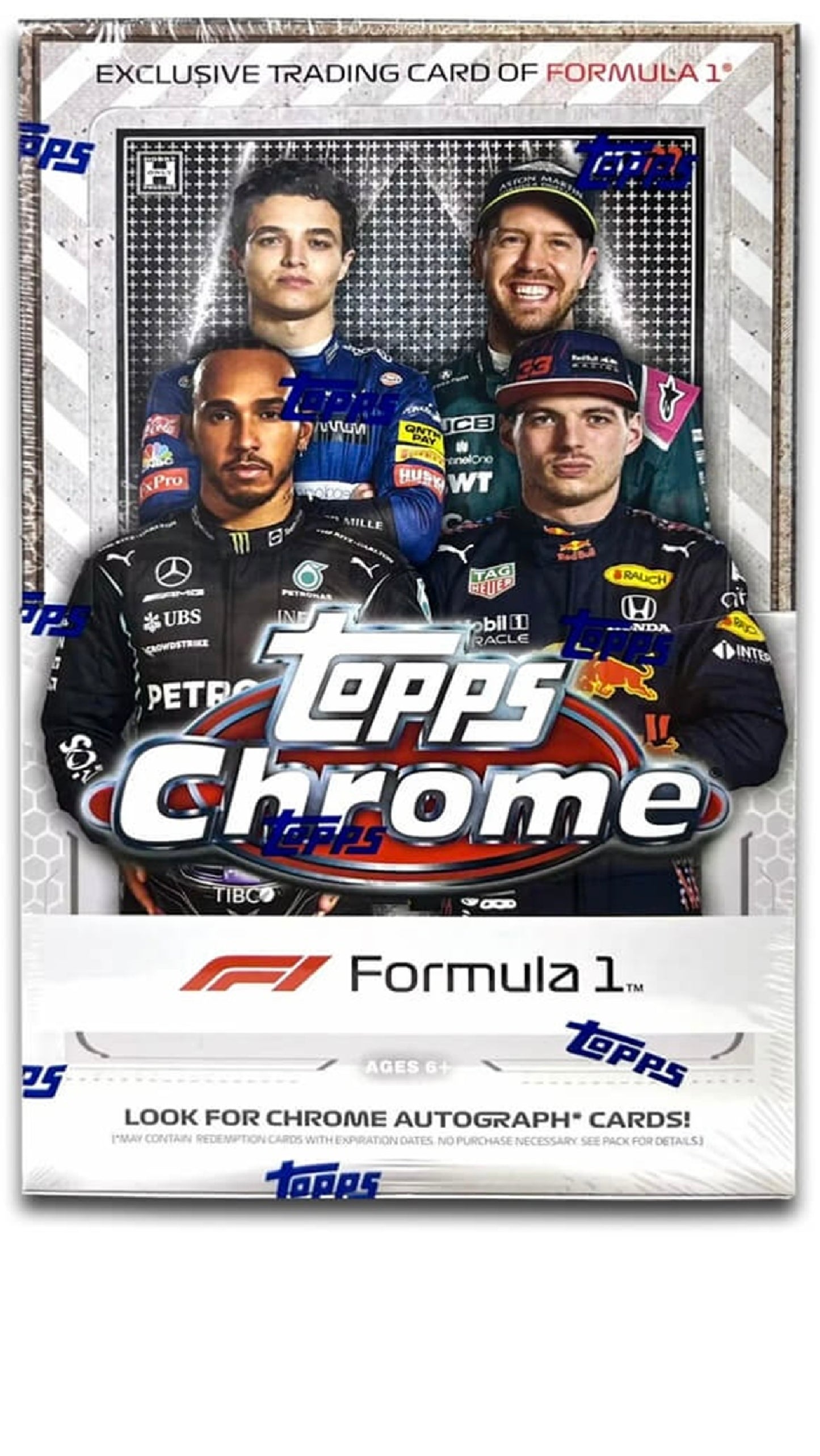 2021 TOPPS CHROME F1 FORMULA 1 RACING HOBBY BOX WITH AUTOGRAPH (NEW SEALED)