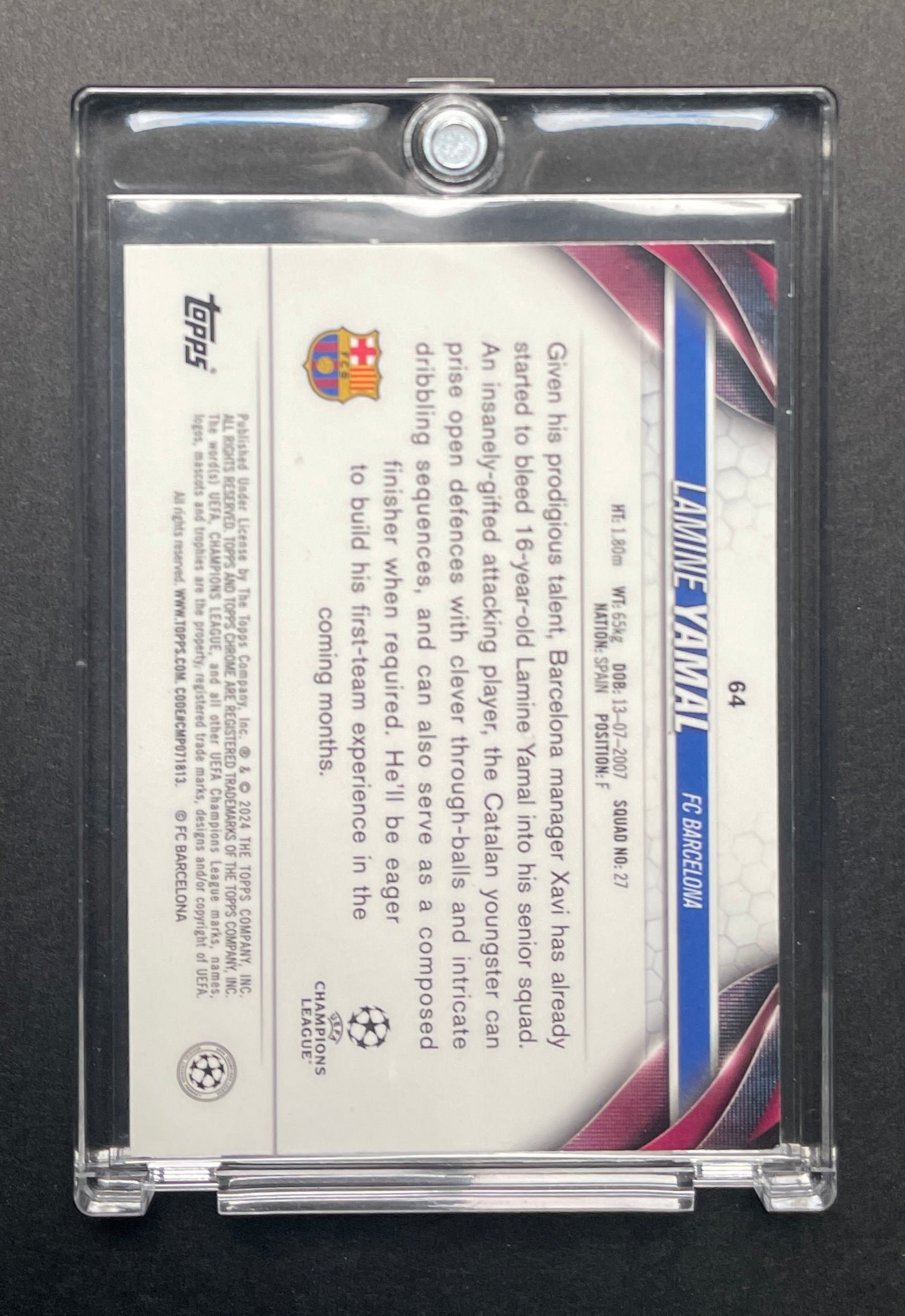 2023-24 TOPPS CHROME UEFA CLUB COMPETITIONS #64 LAMINE YAMAL ROOKIE - 2