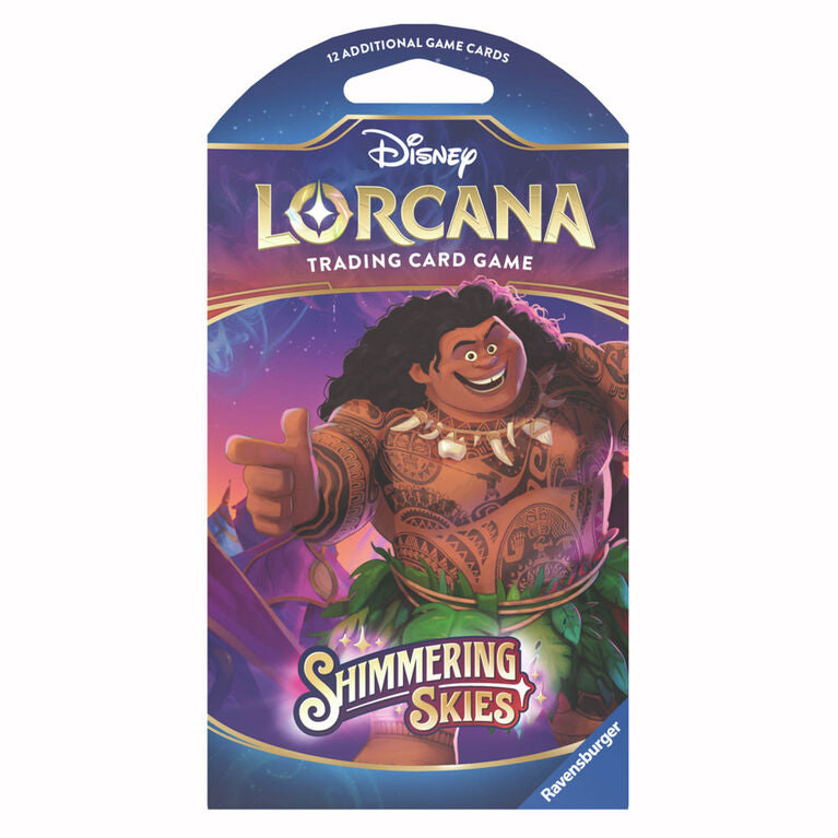 Disney Lorcana TCG Shimmering Skies (Maui) Sleeved Booster Pack (New Sealed)