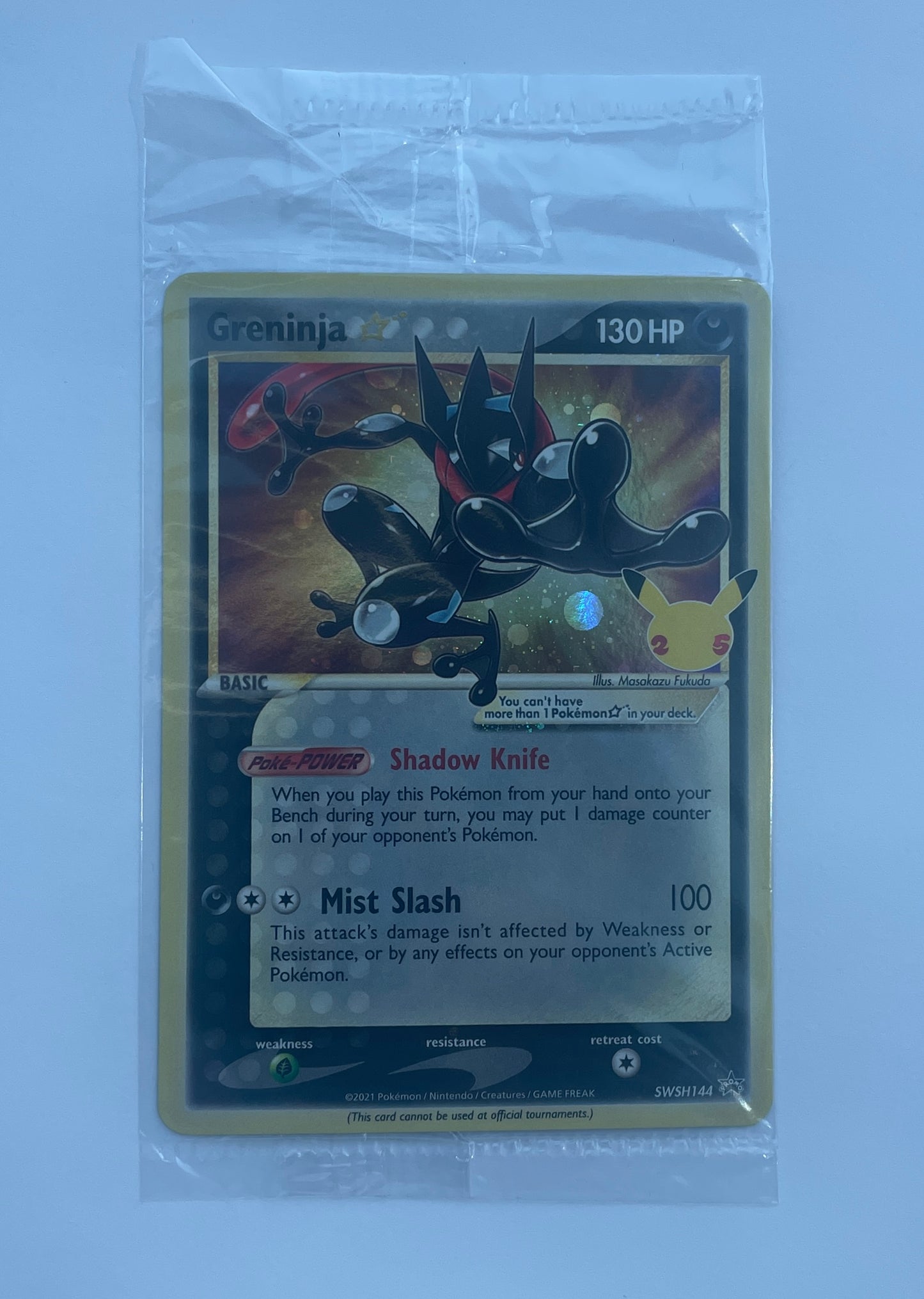 Pokemon TCG Greninja Gold Star Celebrations Holo Promo Swsh144 (New Sealed)