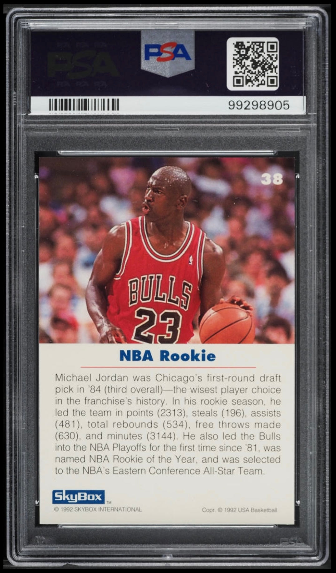 1992 Skybox Usa Basketball Michael Jordan #38 PSA 10 Gem Mint
