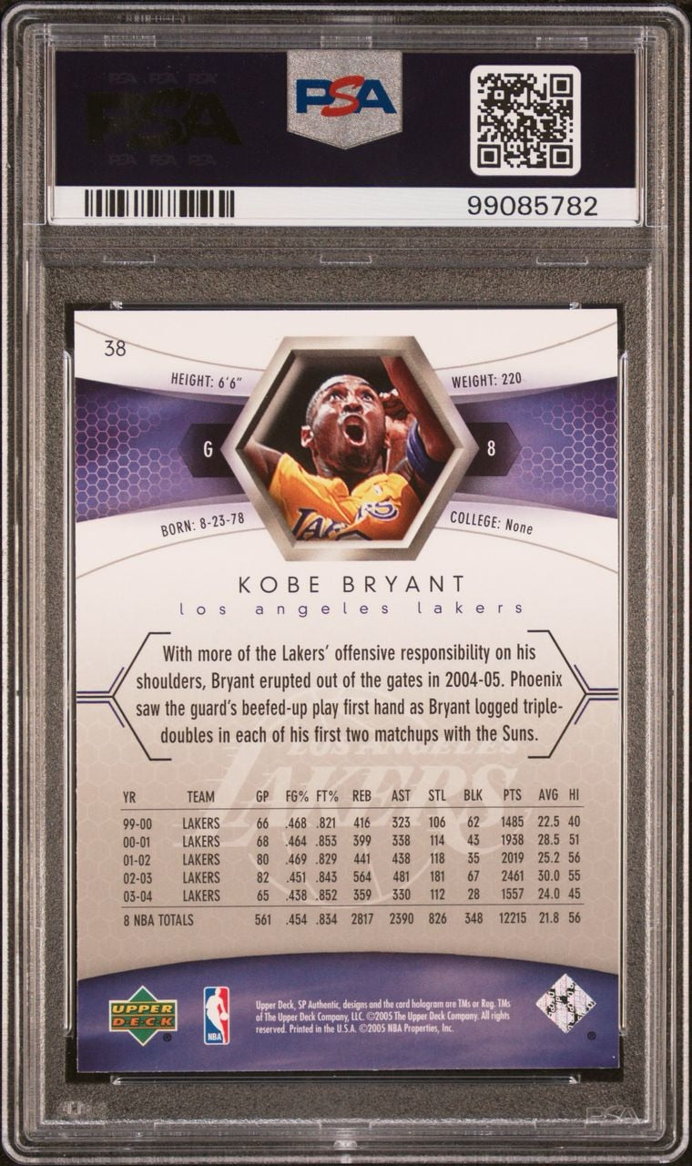 2004 Sp Authentic Kobe Bryant #38 PSA 10 Gem Mint