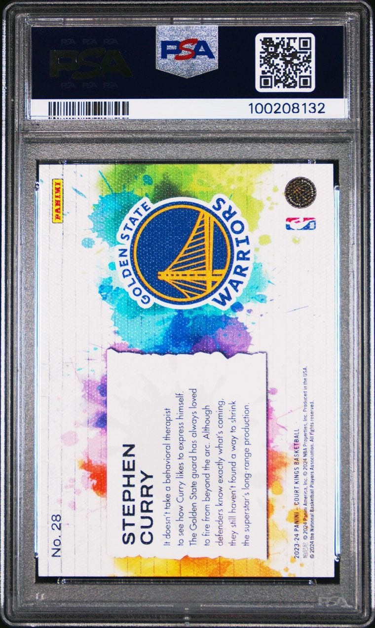 2023 Panini Court Kings Self Expression Stephen Curry #28 PSA 10 Gem Mint