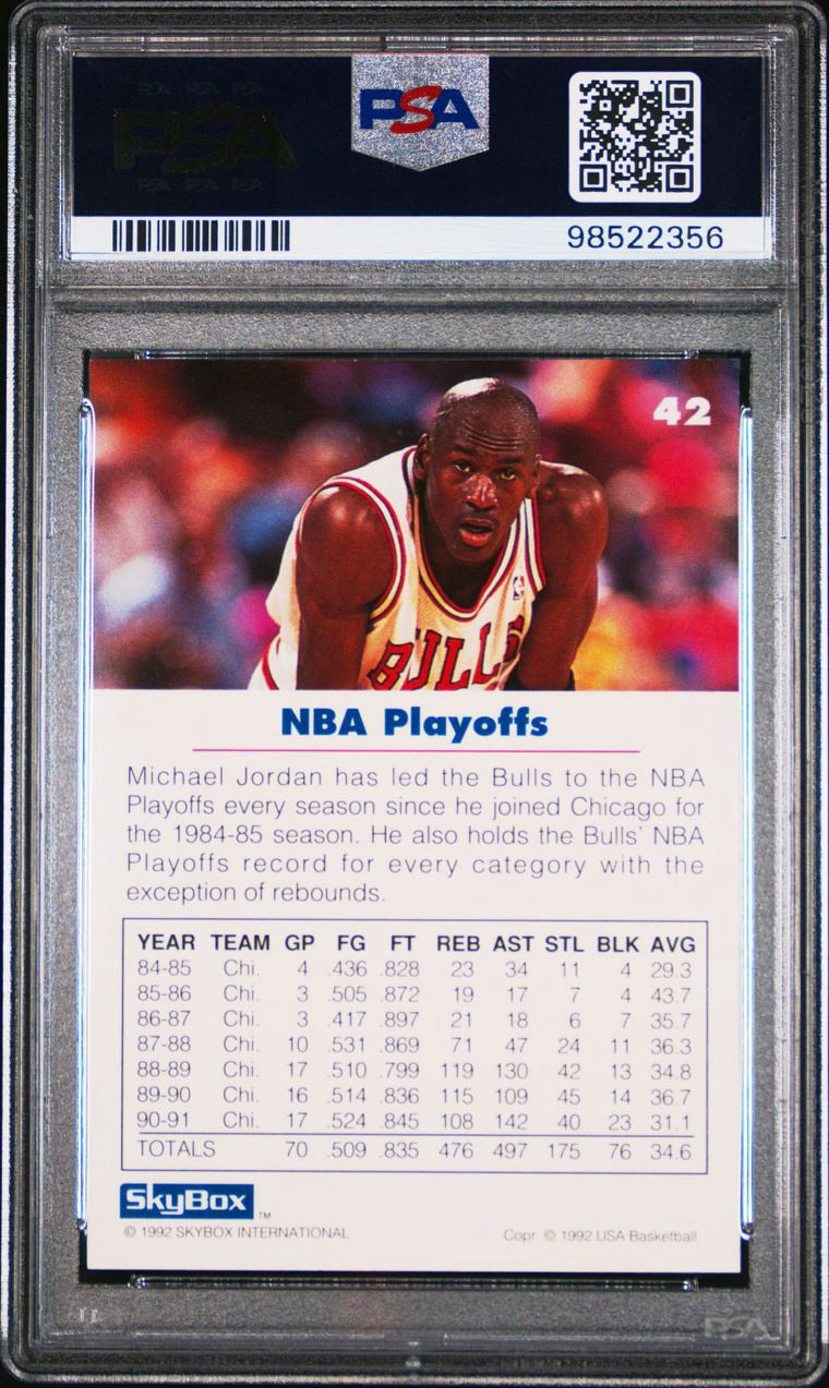 1992 Skybox Usa Basketball Michael Jordan #42 PSA 10 Gem Mint