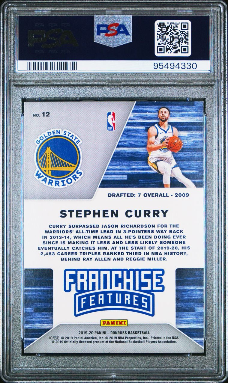2019 Panini Donruss Franchise Features Stephen Curry #12 PSA 10 Gem Mint