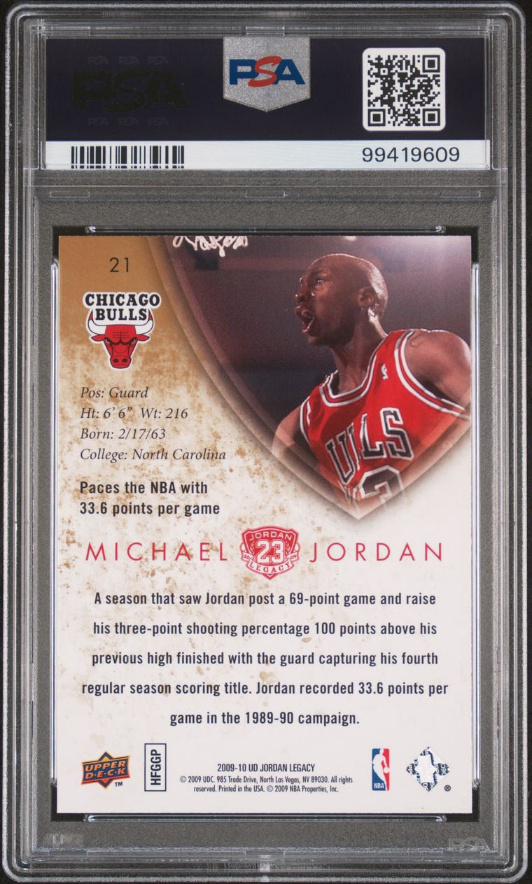 2009 Upper Deck Jordan Legacy Michael Jordan #21 PSA 10 Gem Mint
