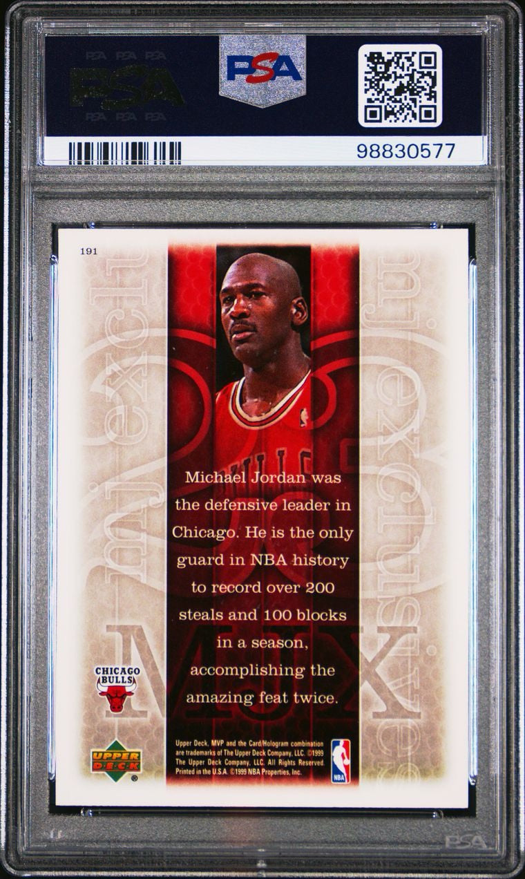 1999 Upper Deck Mvp Michael Jordan #191 PSA 10 Gem Mint