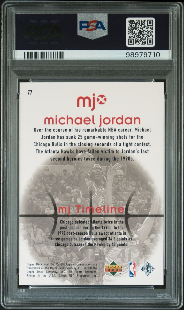 1998 Upper Deck MJx Michael Jordan #77 PSA 10 Gem Mint