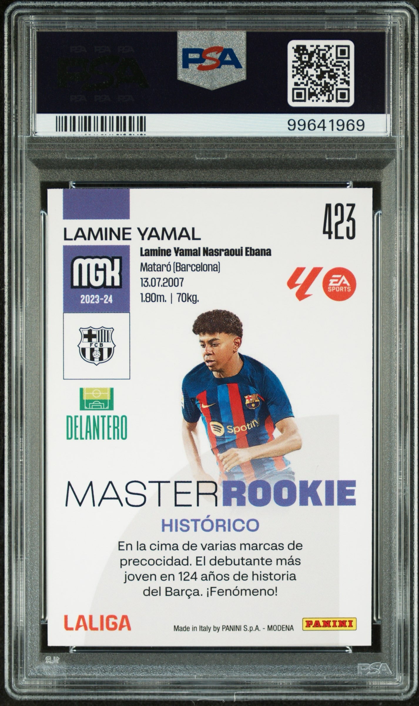 2023-24 Panini Megacracks Laliga Ea Sports #423 Lamine Yamal Rookie PSA 10 Gem Mint