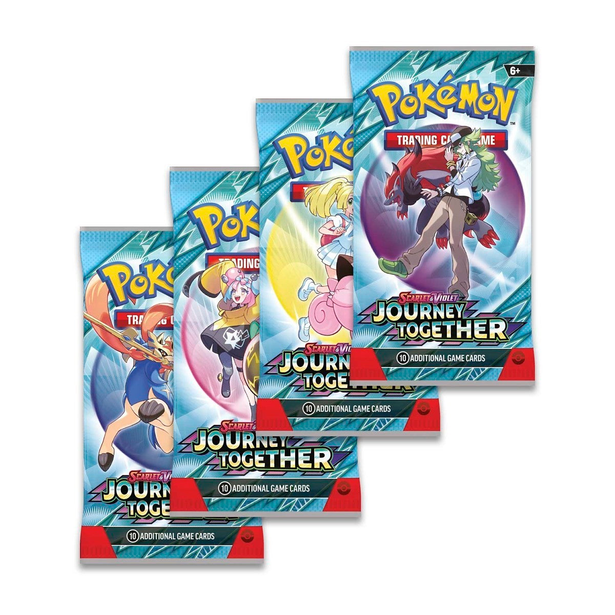 POKEMON TCGSCARLET & VIOLET JOURNEY TOGETHER 4 PACKS ART SET (NEW SEALED)