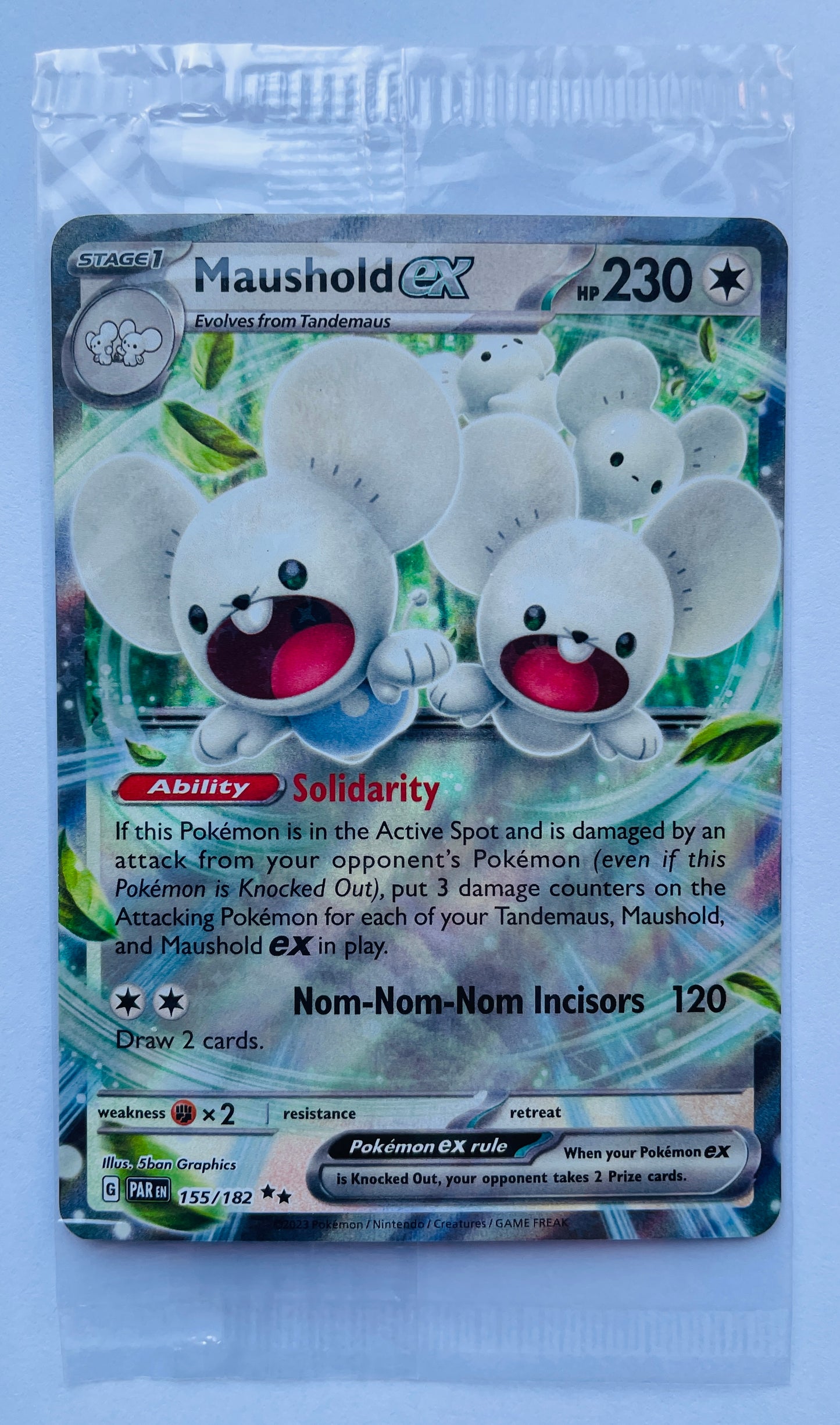 POKEMON TCG MAUSHOLD EX 155/182 HOLO PROMO (NEW SEALED)