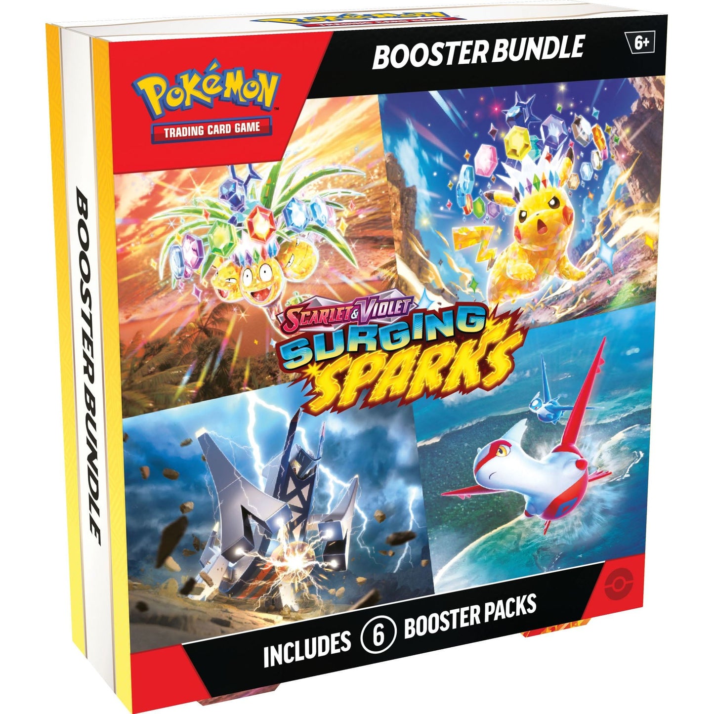 POKEMON TCG SCARLET & VIOLET SURGING SPARKS BOOSTER BUNDLE 6 Packs (NEW SEALED)