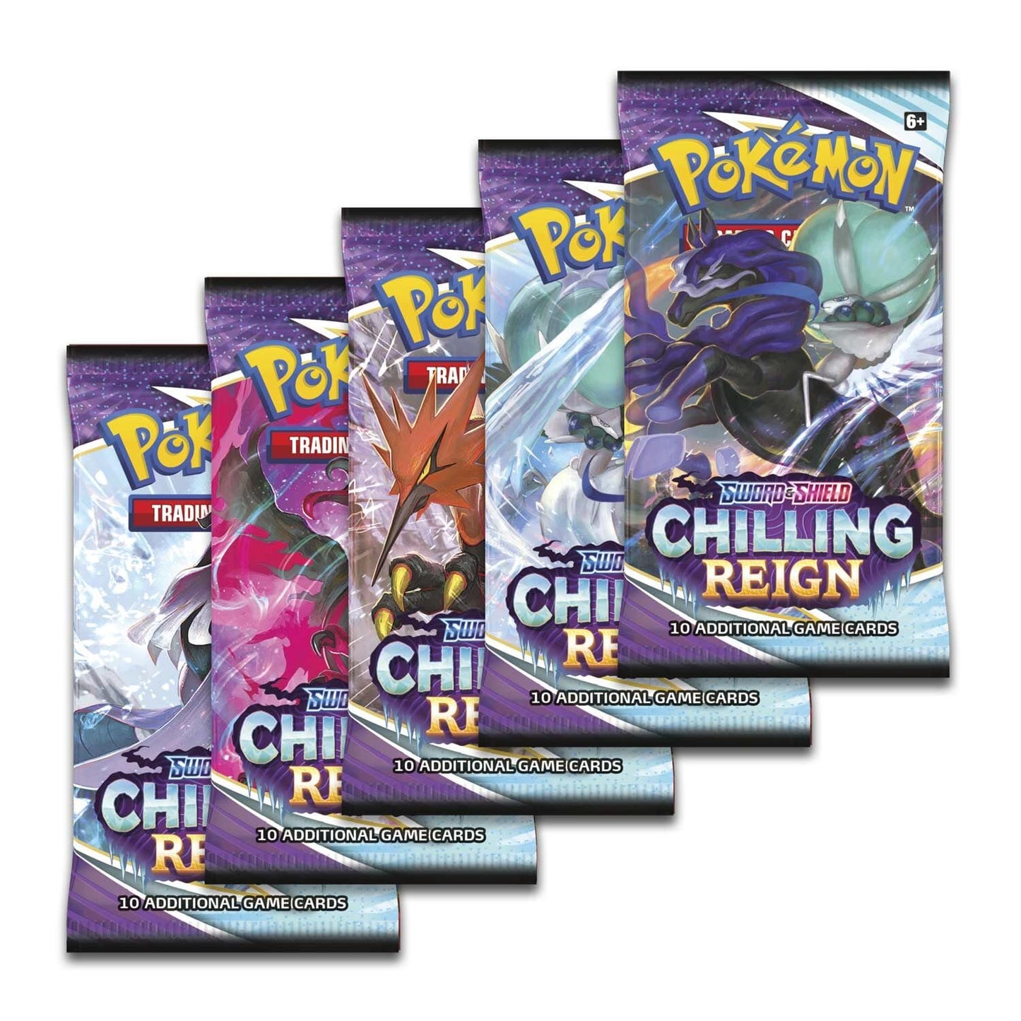 POKEMON TCG SWORD & SHIELD CHILLING REIGN ART SET 5 Packs (NEW SEALED)