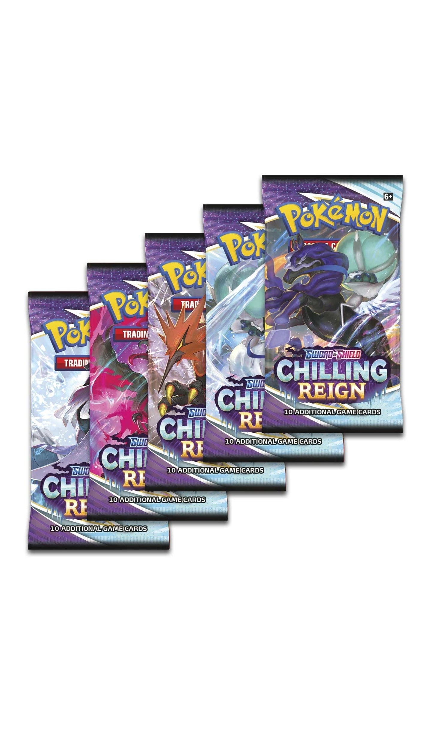POKEMON TCG SWORD & SHIELD CHILLING REIGN ART SET 5 Packs (NEW SEALED)