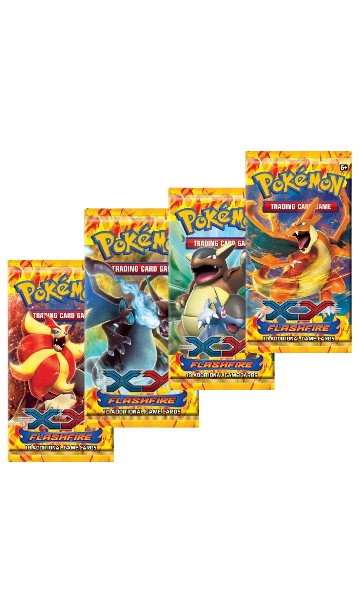 POKEMON TCG XY FLASHFIRE 4 Packs ART SET (NEW SEALED)