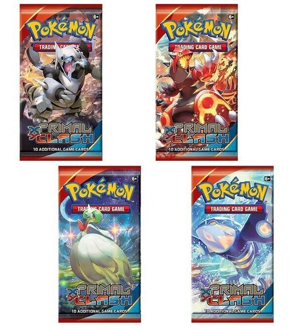 POKEMON TCG XY PRIMAL CLASH BOOSTER 4 PACKS ART SET (NEW SEALED)