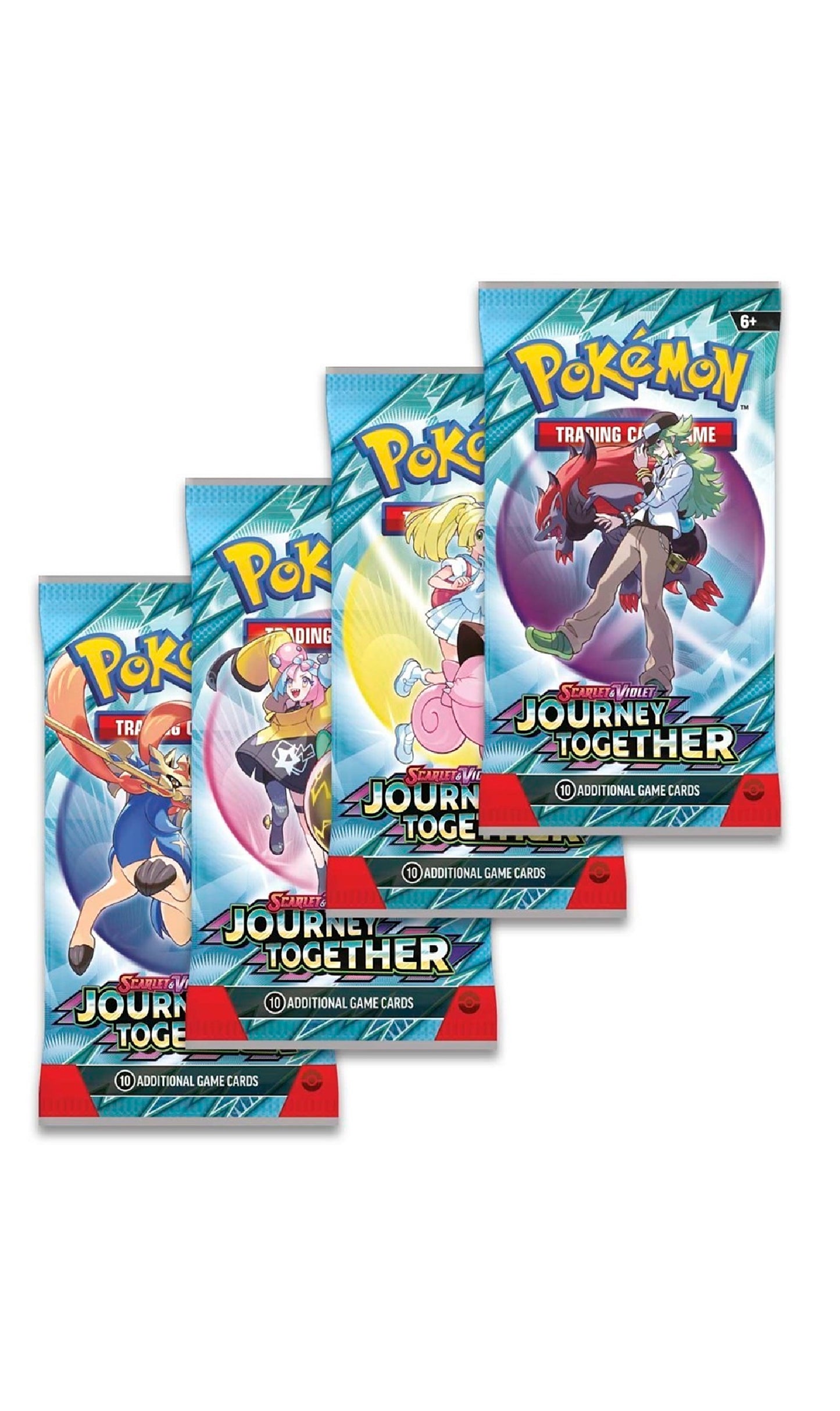 Pokemon TCGScarlet & Violet Journey Together 4 Packs Art Set (New Sealed)