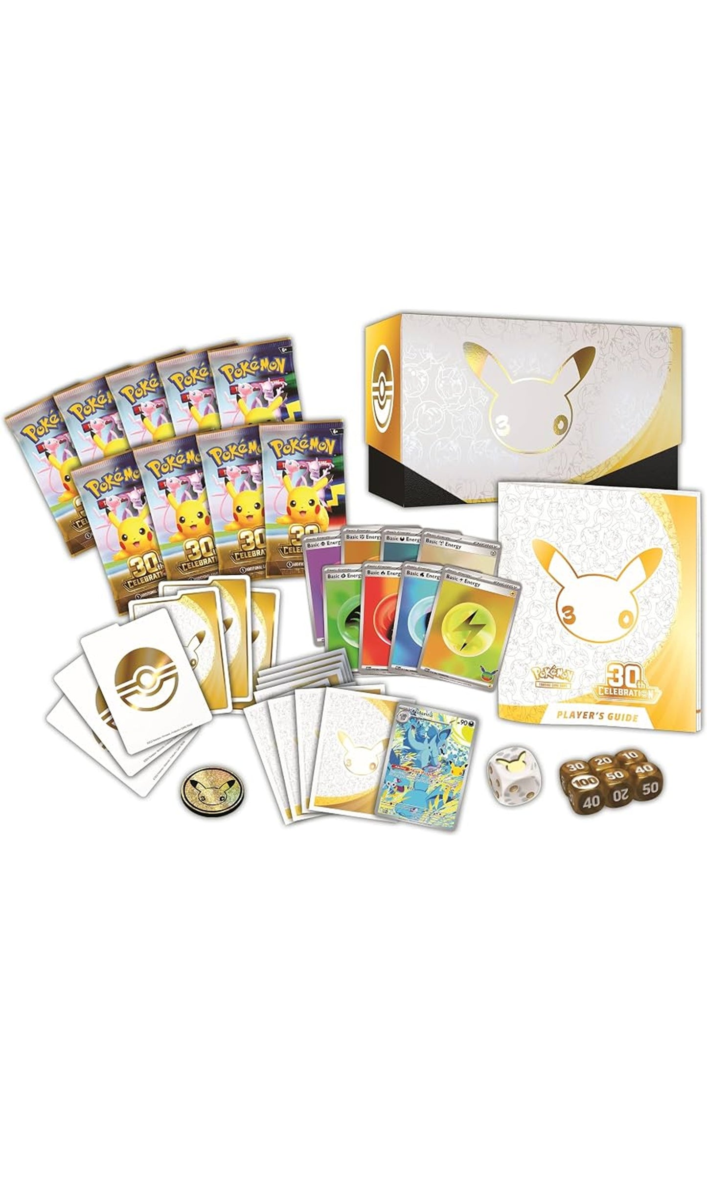 Pokemon TCG 30th Celebration ETB Elite Trainer Box (New Sealed) - Content