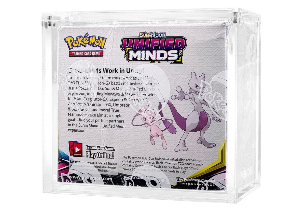 Pokemon TCG Sun & Moon Unified Minds Booster Box With Acrylic (New Sealed)