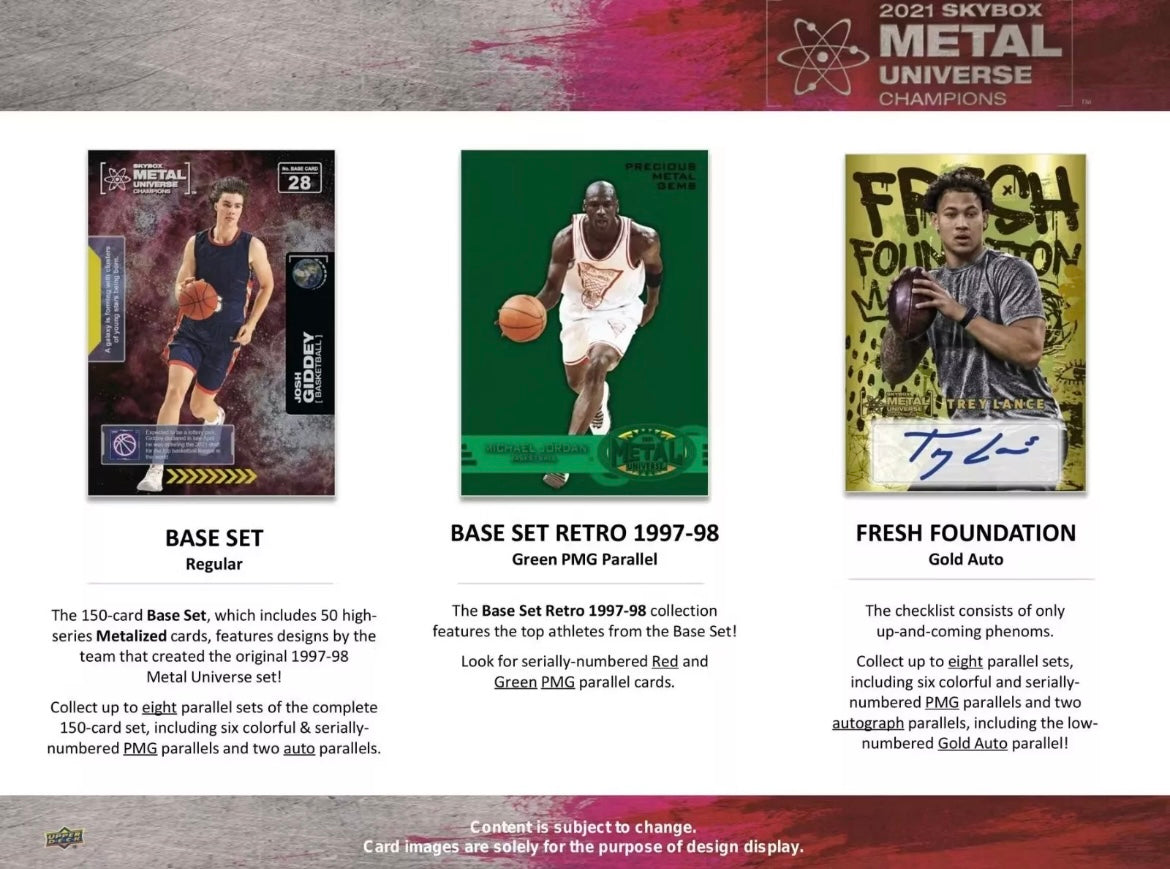 2021 Upper Deck Basketball Skybox Metal Universe Champions Hobby Box (New Sealed)
