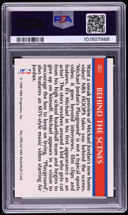 1990 HOOPS #382 MICHAEL JORDAN PLAYGROUND PSA 10 GEM MINT