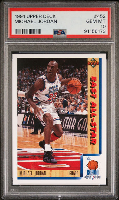 1991 UPPER DECK MICHAEL JORDAN NBA ALL-STAR #452 PSA 10 GEM MINT