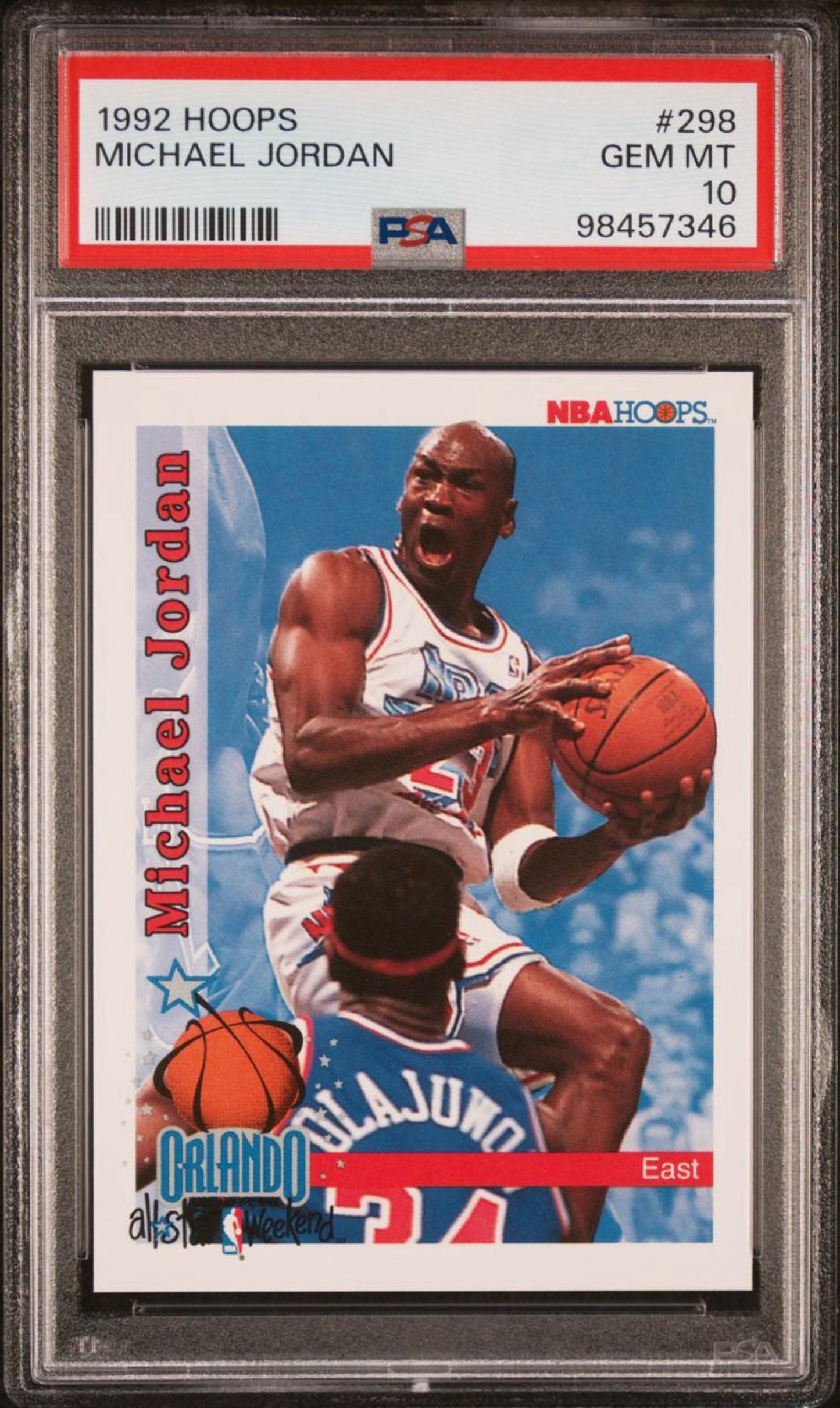 1992 HOOPS MICHAEL JORDAN NBA ALL-STAR #298 PSA 10 GEM MINT