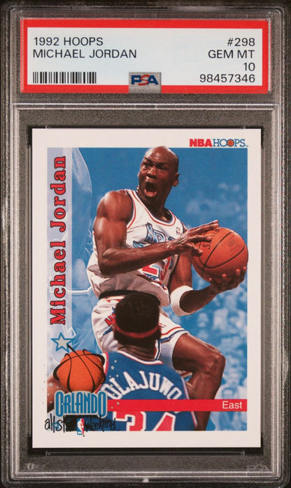 1992 HOOPS MICHAEL JORDAN NBA ALL-STAR #298 PSA 10 GEM MINT