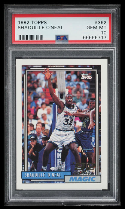 1992 TOPPS #362 SHAQUILLE O'NEAL ROOKIE PSA 10 GEM MINT