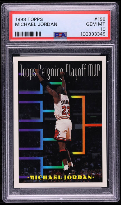 1993 TOPPS #199 MICHAEL JORDAN PSA 10 GEM MINT