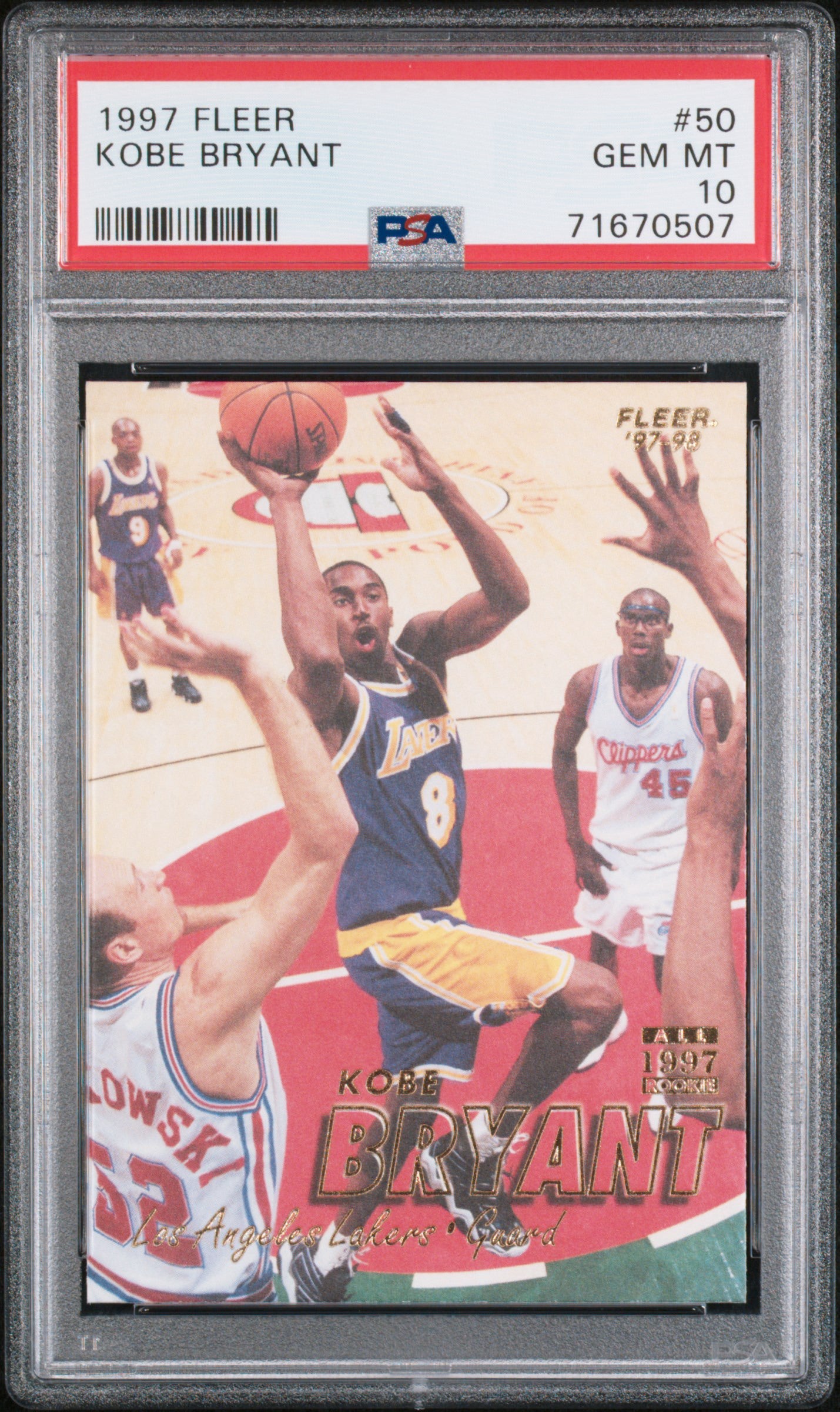 1997 FLEER #50 KOBE BRYANT PSA 10 GEM MINT - 1