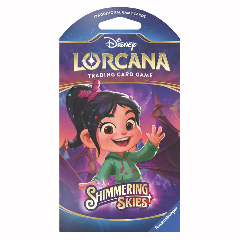 Disney Lorcana TCG  Shimmering Skies (Vanellope) Sleeved Booster Pack (New Sealed)