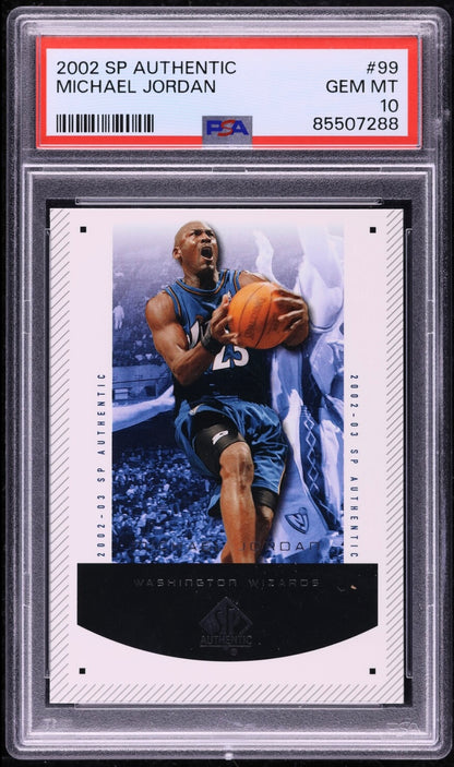 2002 SP AUTHENTIC #99 MICHAEL JORDAN PSA 10 GEM MINT