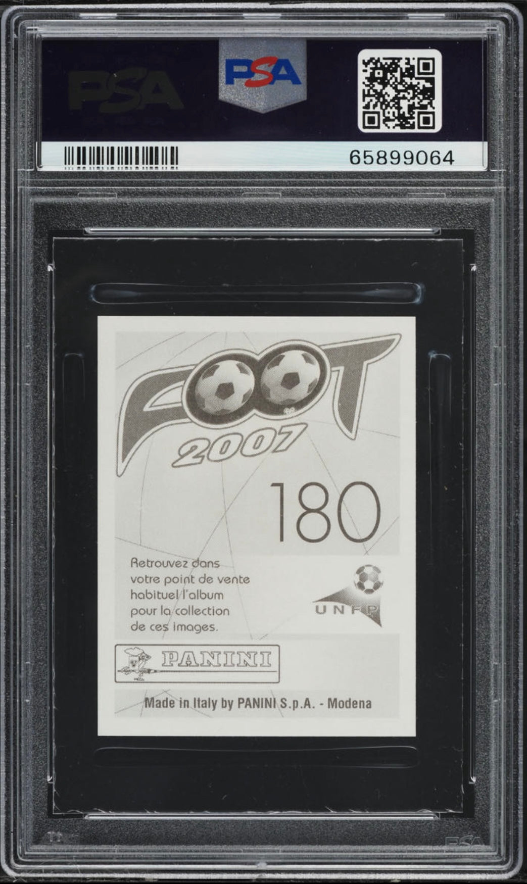 2006 PANINI FOOT STICKERS #180 KARIM BENZEMA ROOKIE STICKERS PSA 10 GEM MINT - 2