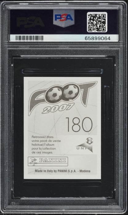 2006 PANINI FOOT STICKERS #180 KARIM BENZEMA ROOKIE STICKERS PSA 10 GEM MINT - 2