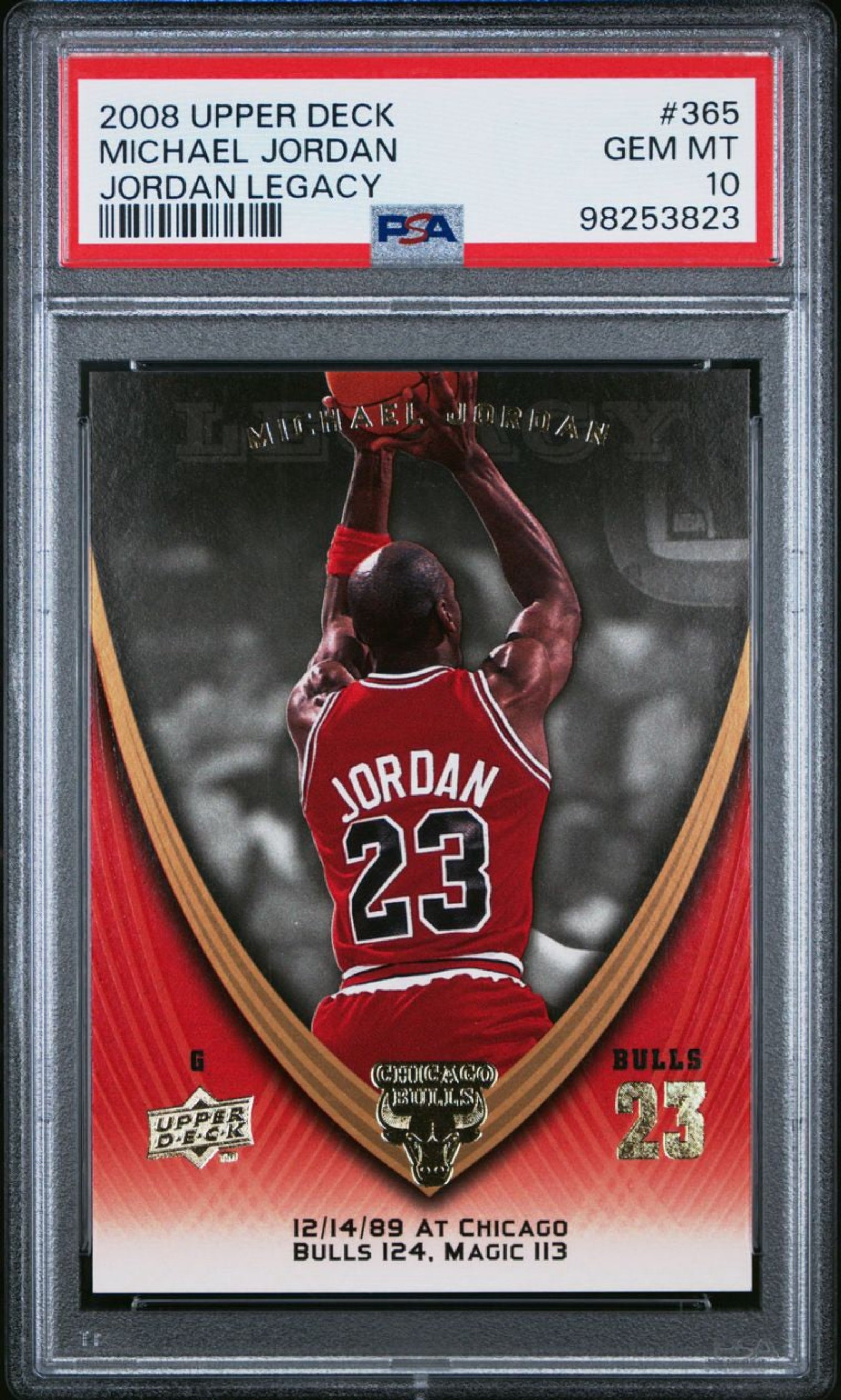 2008 UPPER DECK JORDAN LEGACY MICHAEL JORDAN #365 PSA 10 GEM MINT