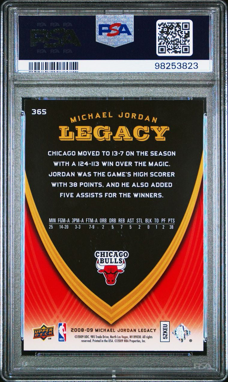 2008 UPPER DECK JORDAN LEGACY MICHAEL JORDAN #365 PSA 10 GEM MINT