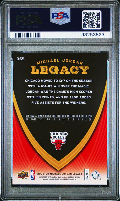 2008 UPPER DECK JORDAN LEGACY MICHAEL JORDAN #365 PSA 10 GEM MINT
