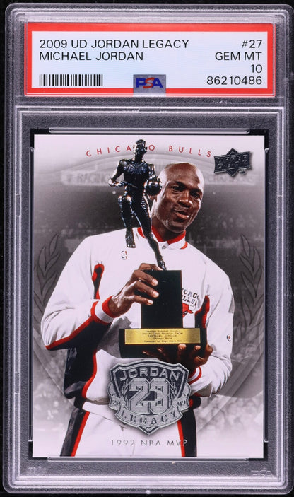 2009 UPPER DECK JORDAN LEGACY #27 MICHAEL JORDAN PSA 10 GEM MINT