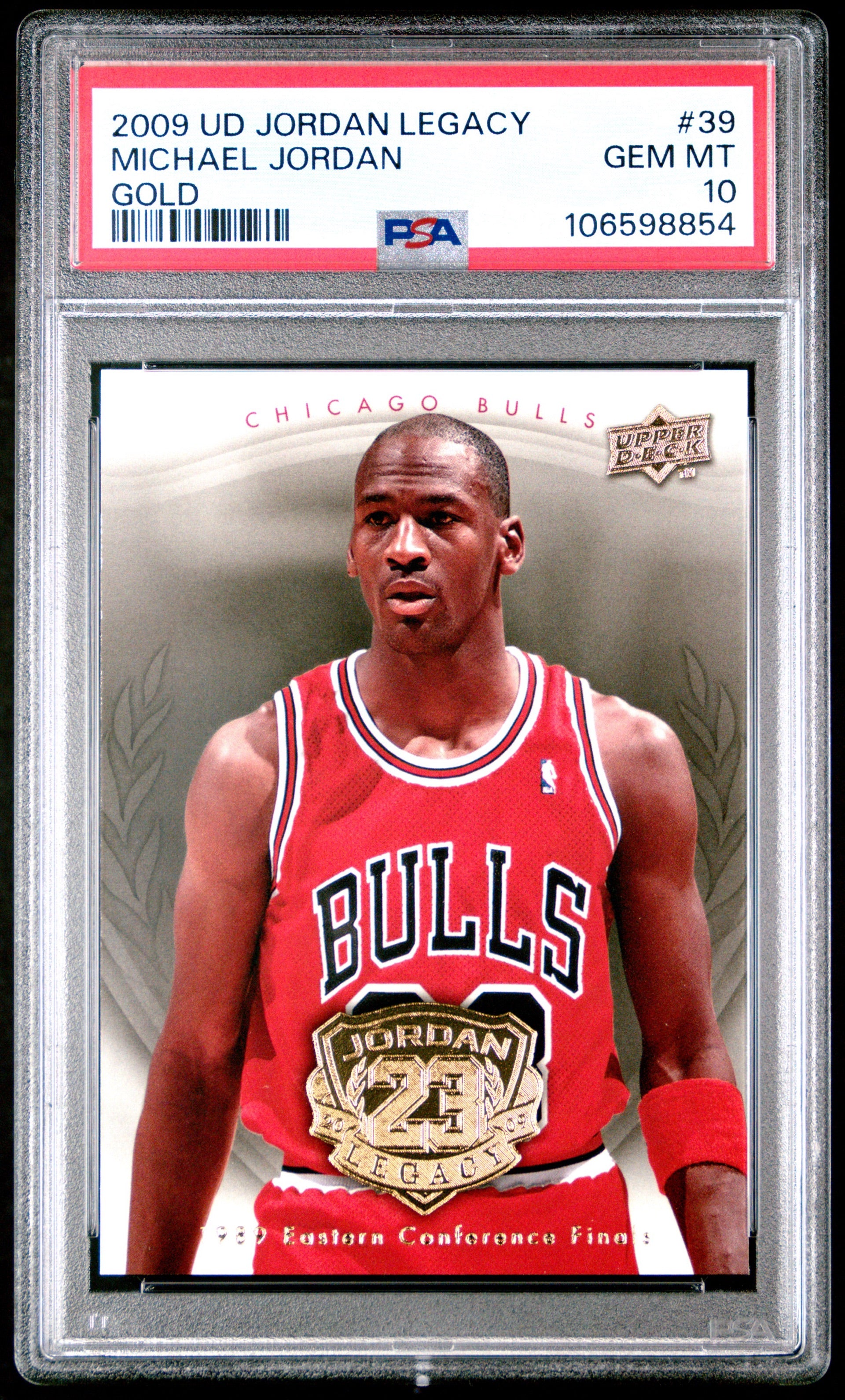 2009 UPPER DECK JORDAN LEGACY GOLD #39 MICHAEL JORDAN GOLD PSA 10 GEM MINT