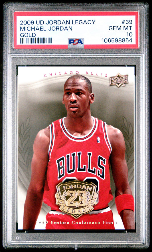 2009 UPPER DECK JORDAN LEGACY GOLD #39 MICHAEL JORDAN GOLD PSA 10 GEM MINT