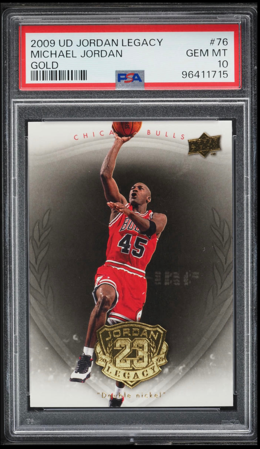 2009 UPPER DECK JORDAN LEGACY GOLD #76 MICHAEL JORDAN GOLD PSA 10 GEM MINT