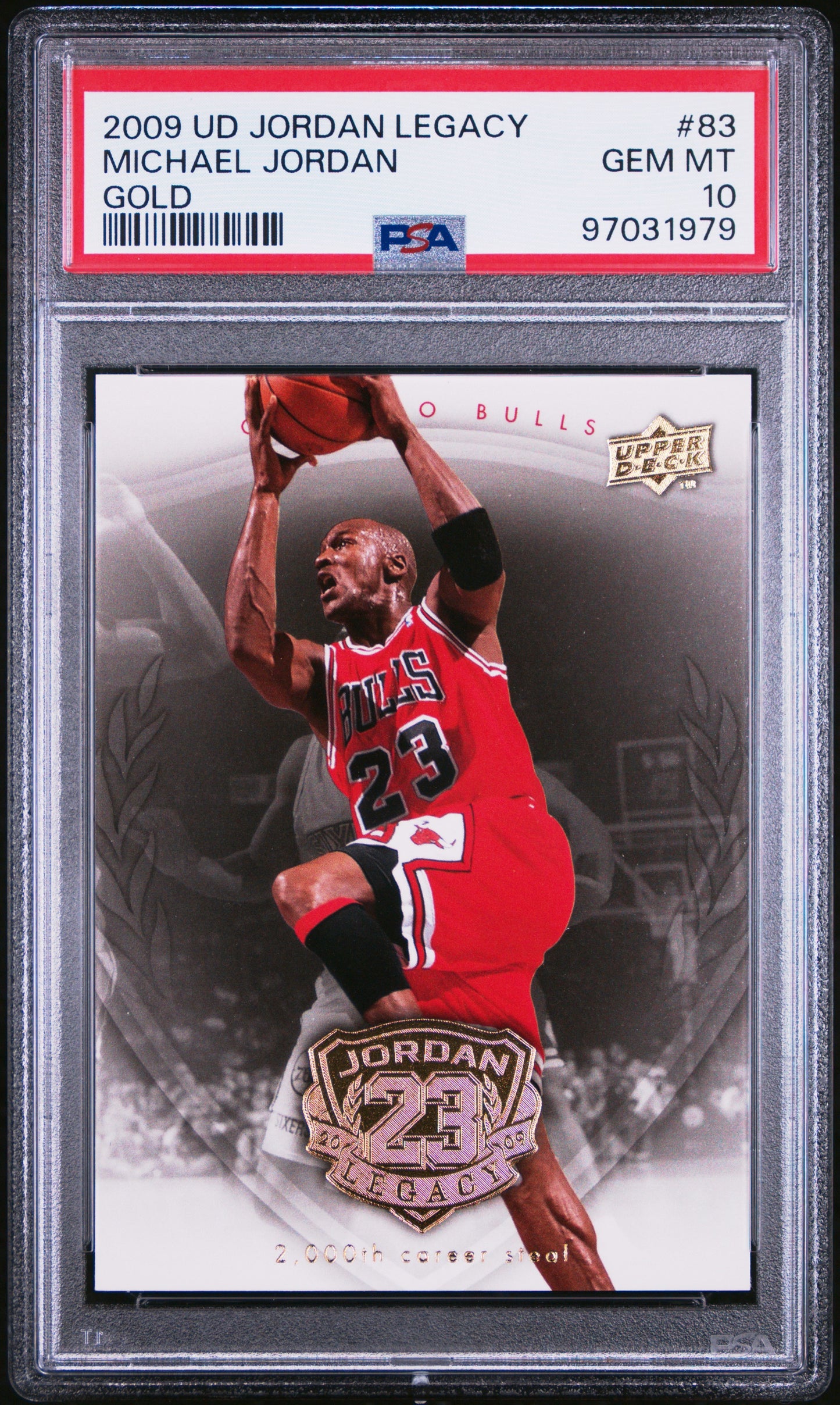 2009 UPPER DECK JORDAN LEGACY GOLD #83 MICHAEL JORDAN GOLD PSA 10 GEM MINT
