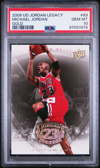 2009 UPPER DECK JORDAN LEGACY GOLD #83 MICHAEL JORDAN GOLD PSA 10 GEM MINT