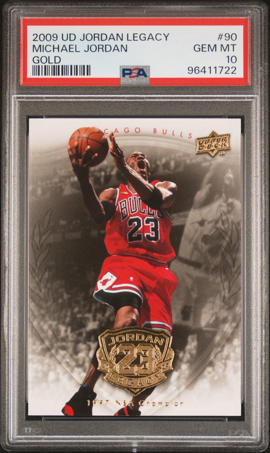 2009 UPPER DECK JORDAN LEGACY GOLD #90 MICHAEL JORDAN GOLD PSA 10 GEM MINT