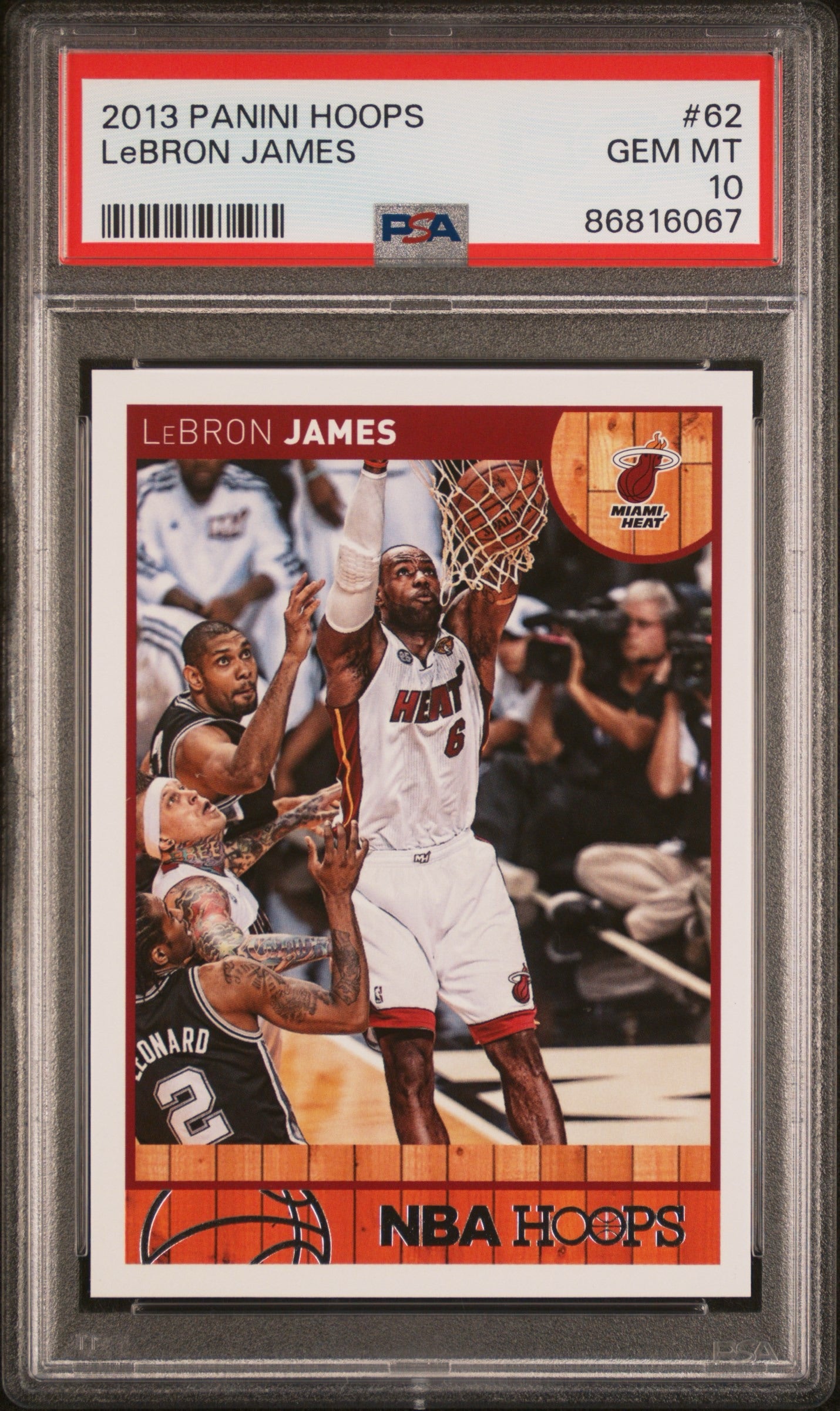 2013 PANINI HOOPS #62 LEBRON JAMES PSA 10 GEM MINT - 1