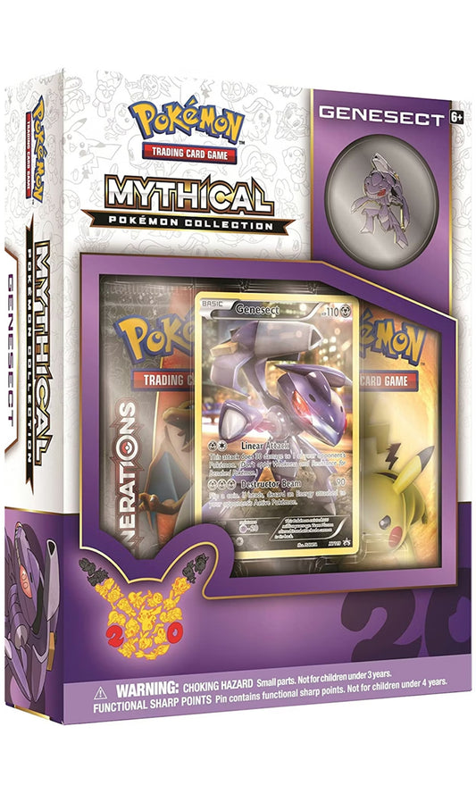 2016 Pokemon TCG Generations 20Th Anniversary Genesect Mythical Pin Collection Box (New Sealed)